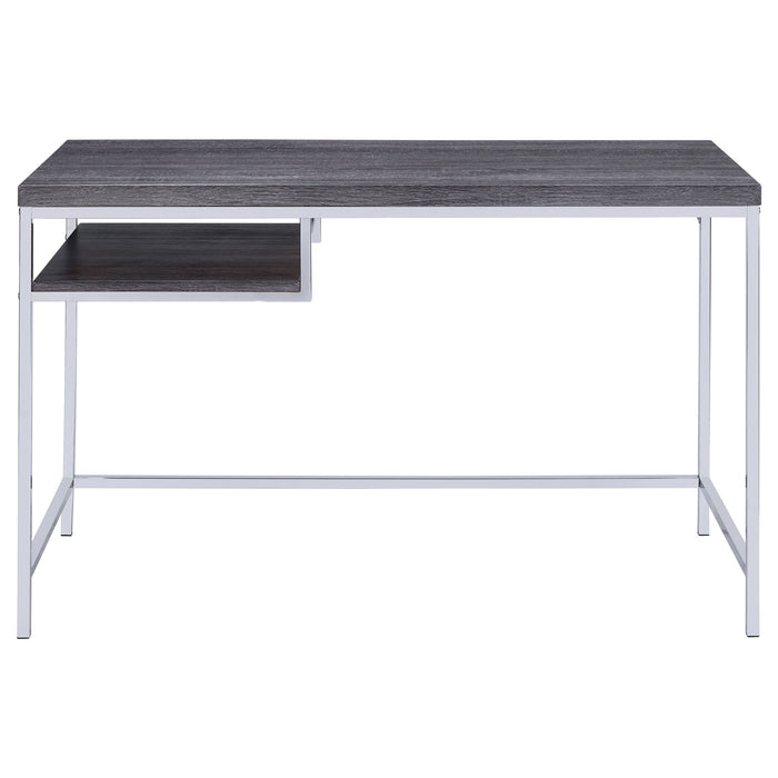 Rectangular Writing Desk, Compact Size For Home Office - Gray Furniture Max