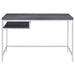 Rectangular Writing Desk, Compact Size For Home Office - Gray Furniture Max