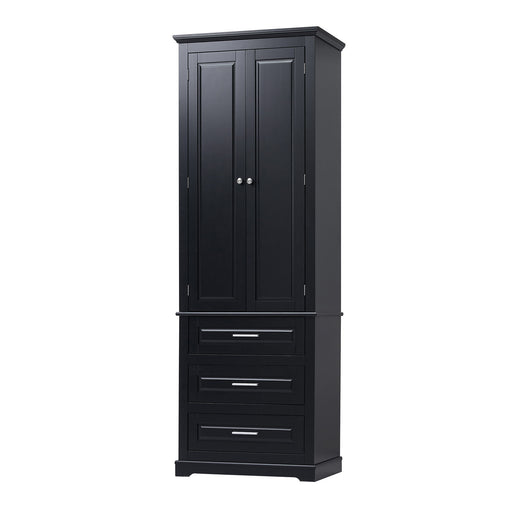 Tall Storage Cabinet With 3 Drawers For Bathroom Hearth and Haven