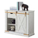 Console Table With Storage Drawer And Open Shelves - Antique White / Gold Home Essentials
