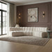 Arc - Boucle Fabric 5 Piece U-Shaped Modular Sofa Meridian Furniture