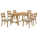 Lytton - 7 Piece Dining Set - Brown Oak Furniture Max