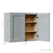 Shaker Wall Cabinet With Soft Close Hinges, Adjustable Shelves, Double Door Home Essentials