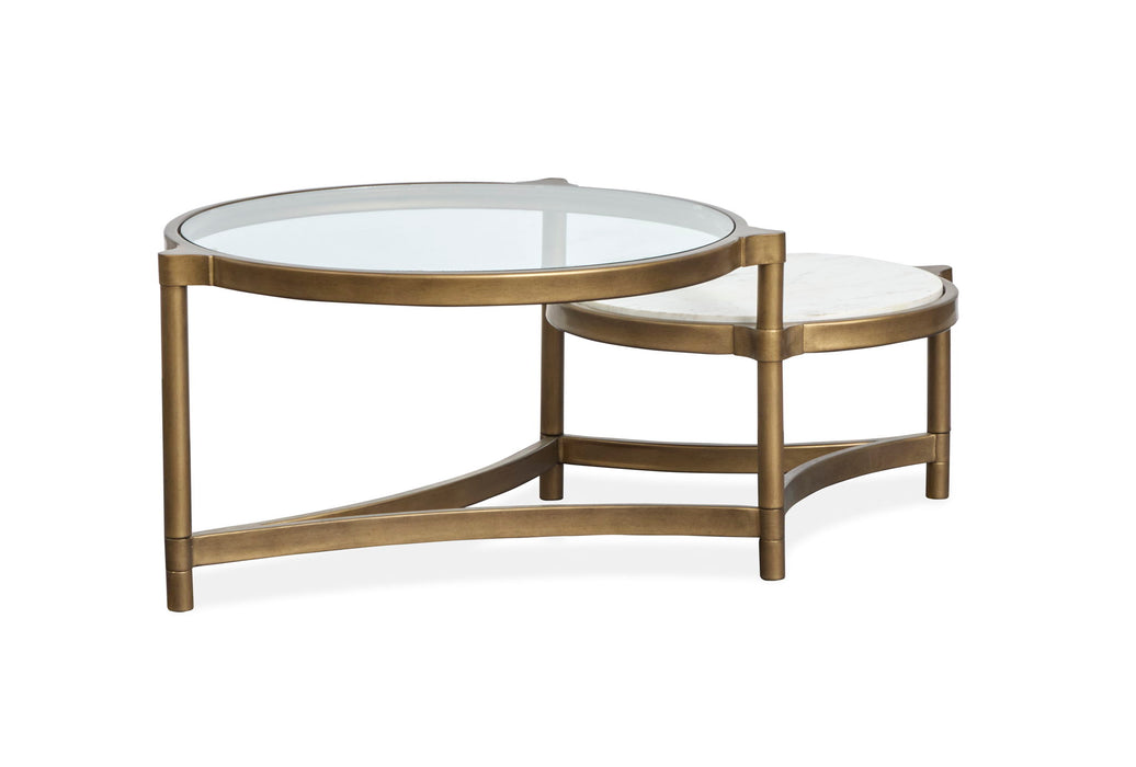 Cassidy - Shaped Cocktail Table - Aged Brass And Volakas Classic Magnussen Furniture