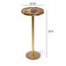 Champaign - Round Accent Table - Gold Ridgecrest Home