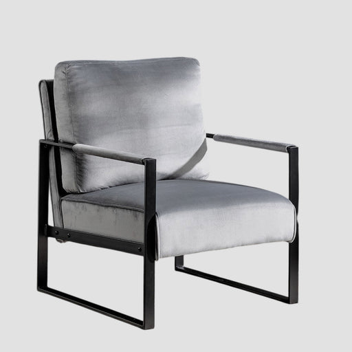 Classic Mid Century Modern Accent Chair With Durable Square Metal Frame, Armchair US Pride