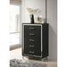 Malcolm - 5 Drawer Bedroom Chest - Black Furniture Max