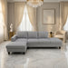 L - Shaped Sectional Sofa With Chaise & Ottoman Home Essentials