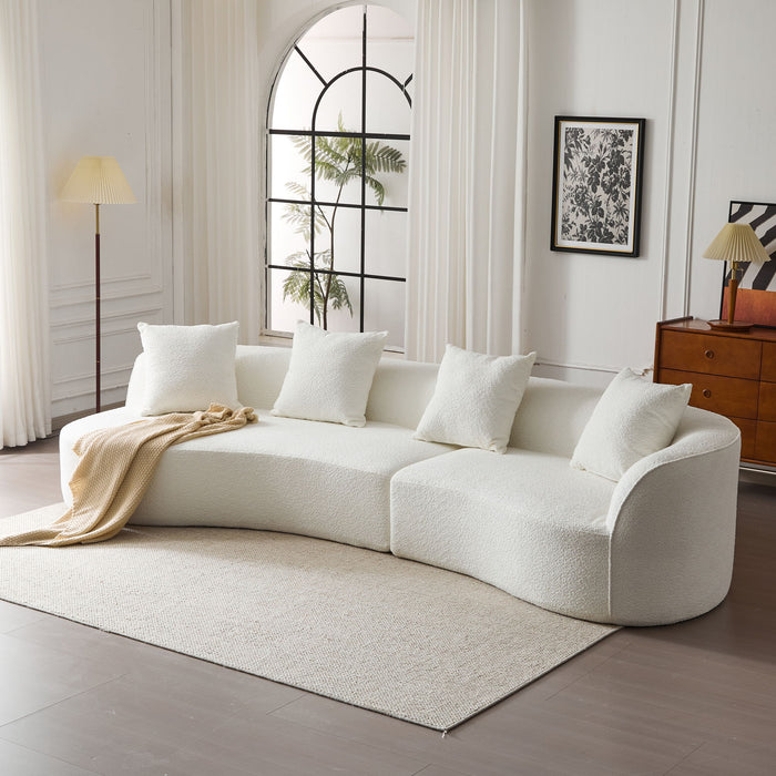 Elegant Curved Sectional Sofa With Full Foam Comfort Noble House
