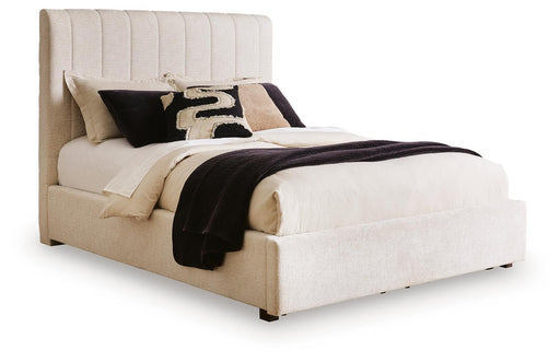 Brizmore - Queen Upholstered Storage Bed - Beige Signature Design by Ashley®
