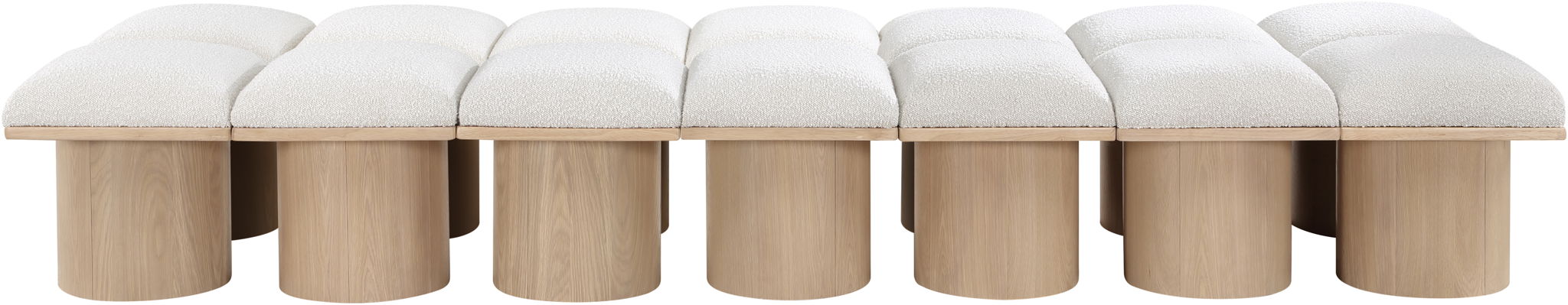 Pavilion - 14 Piece Modular Bench With Natural Base Meridian Furniture