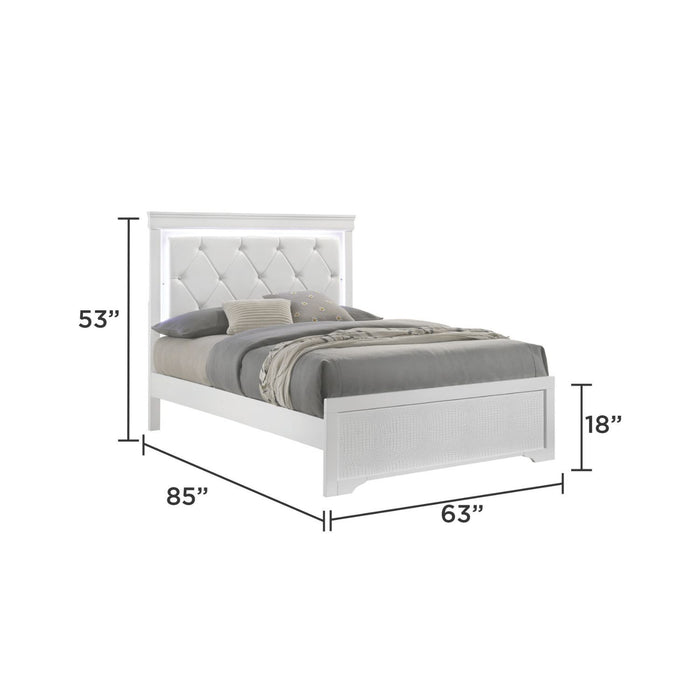 Blaze - Modern Bed With LED Headboard Matrix Furniture Group