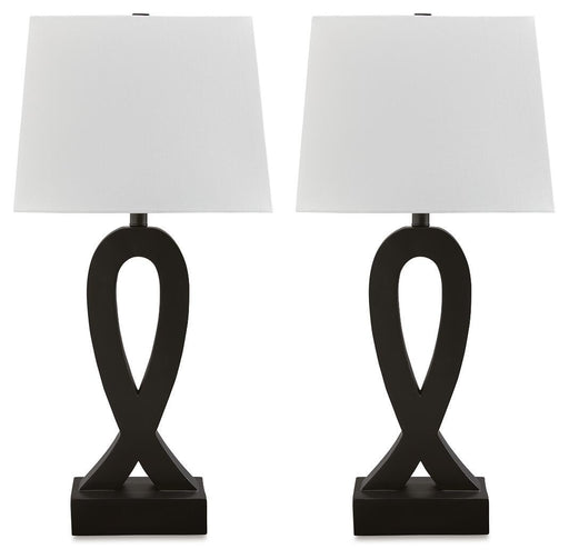 Markellton - Poly Table Lamp (Set of 2) - Black Signature Design by Ashley®