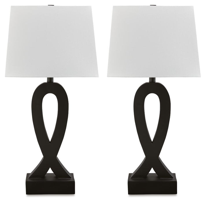 Markellton - Poly Table Lamp (Set of 2) - Black Signature Design by Ashley®