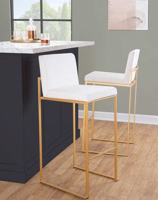 Fuji - Contemporary Design High Back Barstool Lumi Source