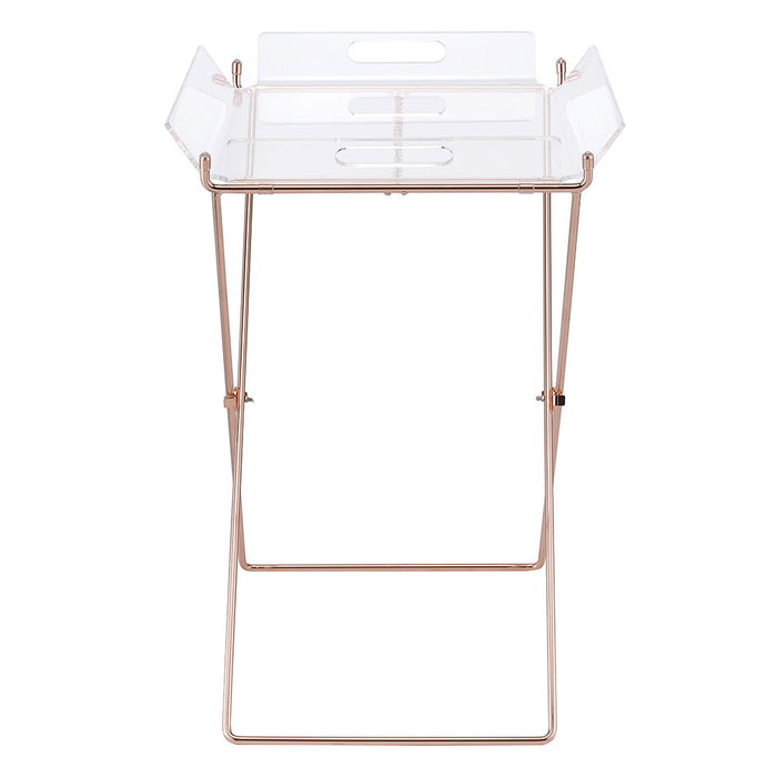 Cercie - Tray Table - Clear Acrylic & Copper