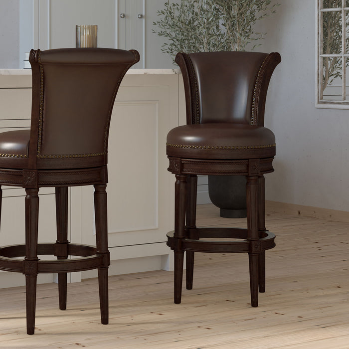 Swivel Barstool With High-Back Home Essentials