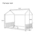 Montessori Style Floor House Shaped Bed With Safety Guardrails Hearth and Haven