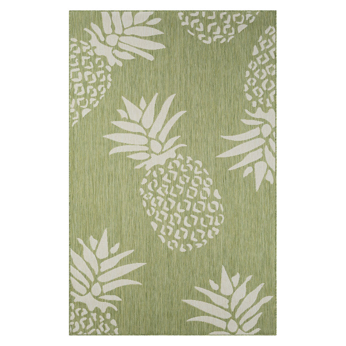 8' X 10' Floral Indoor / Outdoor Area Rug - Green