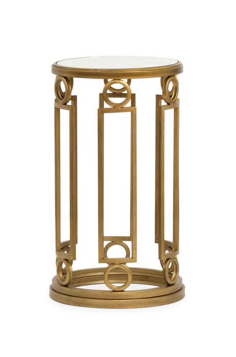 Lorena - Round Accent Table - Burnished Brass Magnussen Furniture