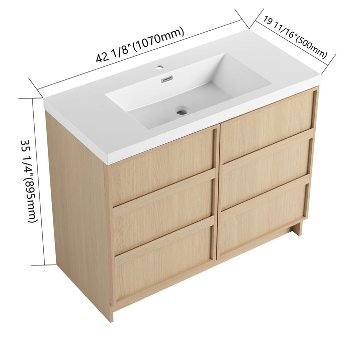 Freestanding Bathroom Vanity With Sink & 2 Soft Close Cabinet Doors Home Essentials