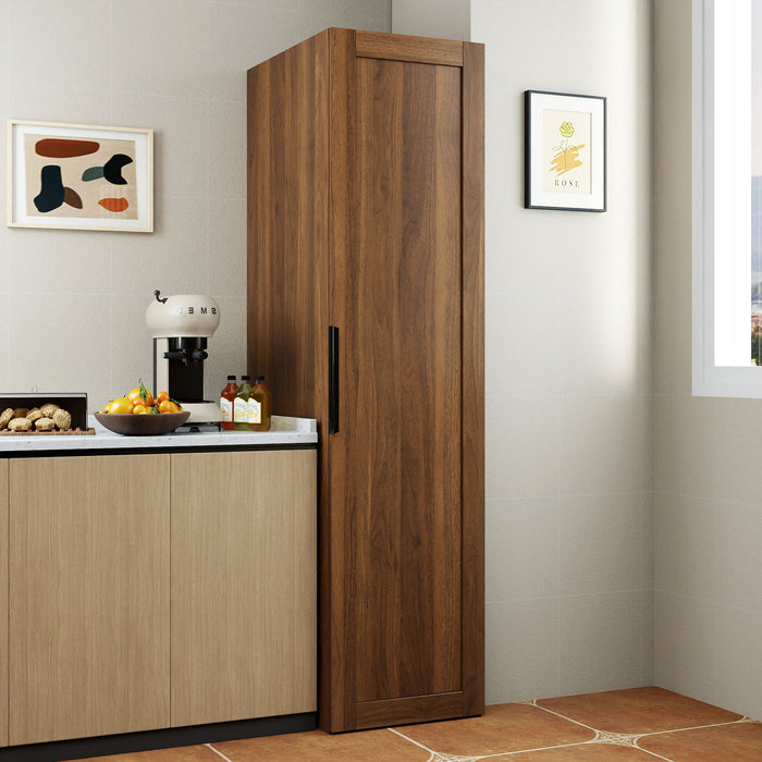 Freestanding Buffet Cupboards Sideboard With Doors & Shelves, Kitchen Pantry Storage Cabinet - Walnut Home Essentials