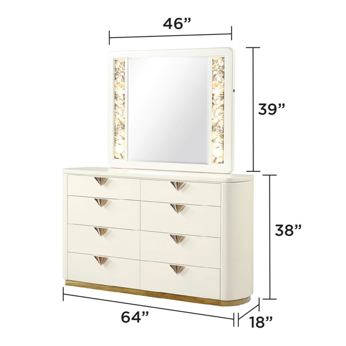 La Pierre - Modern Bedroom Set With Upholstered LED Bed Matrix Furniture Group