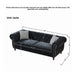 Chesterfield Upholstery Fabric Sofa With Roll Armrest & Nailhead, Mid Century Modern 3 And 3 Seater Couch Home Essentials
