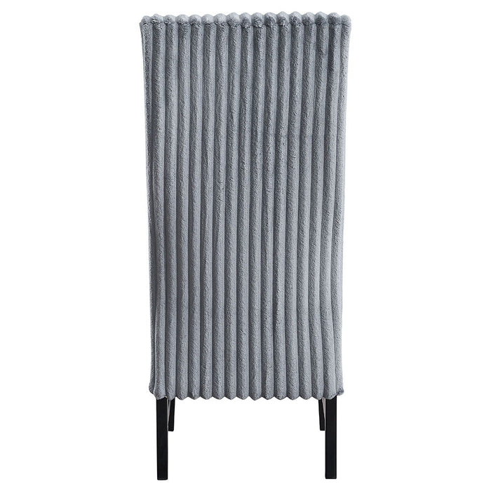 Kini - Side Chair (Set of 2) - Gray Corduroy & Black ACME