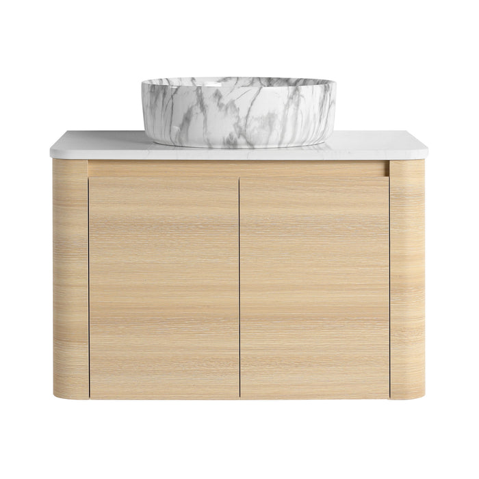 Mounted Bathroom Vanity & Art Sink & 2 Soft Close Doors Home Essentials