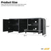 Curved Edge TV Stand With Large Cabinets Hearth and Haven