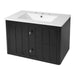 Floating Bathroom Vanity With Oval Knobs & Round Edge, Soft Close Drawer Slides Hearth and Haven