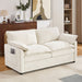 Modern Loveseat Sofa, Upholstered Couch With Side Storage Pockets Hearth and Haven