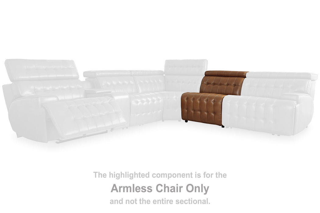 Temmpton - Armless Chair / Manual Headrest - Chocolate