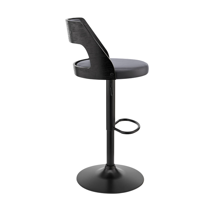 43" Swivel Adjustable Height Bar Chair - Gray / Black