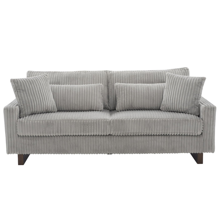 Modern Loveseat Sofa With 4 Pillows