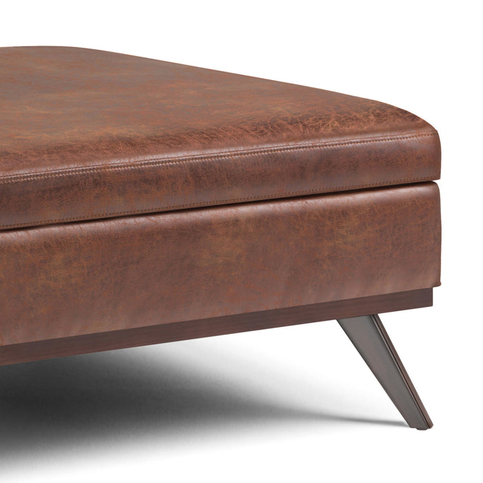 Owen - Multifunctional Square Coffee Table Storage Ottoman Simpli-Home
