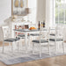 Kitchen Dining Set, Rectangular Dining Table & Upholstered Chairs Home Essentials
