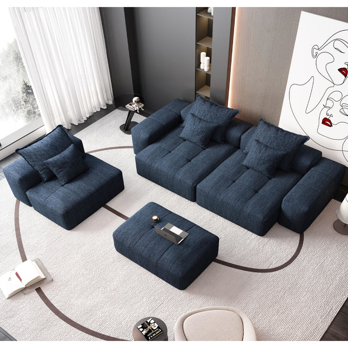 Modern Oversized Diy Combination Modular Sectional Sofa With Pillows