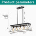 Chandelier Pendant Light For Dining Room Kitchen, 5 Light Fixture With Adjustable Height Daily Nest