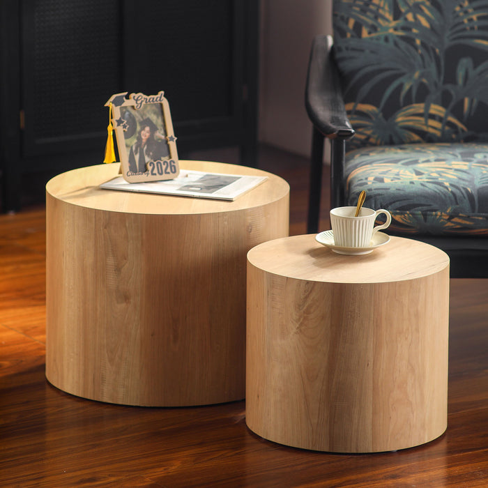 Modern Round Nesting Coffee Table (Set of 2) Home Essentials