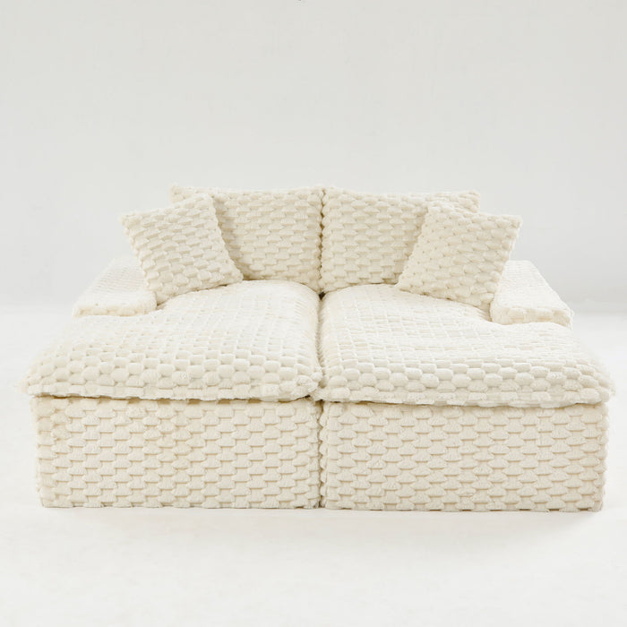 Double Chaise Lounge With Full Compressed Sponge Home Essentials