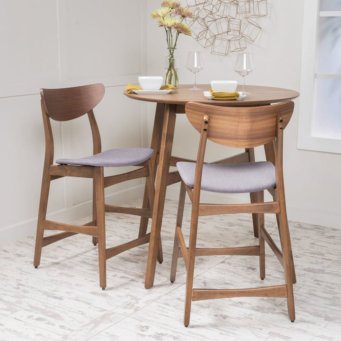 Elegant Counter Height Chair With Cushioned Seat Noble House