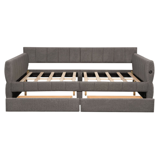Upholstered Platform Bed With USB Charging Dreamland