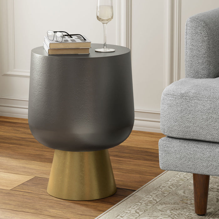 Anthony - Cast Aluminum Side Table - Bronze Simpli-Home