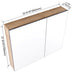 33.56" Wall Mounted Bathroom Cabinet With Adjustable Shelves - Imitative Oak Home Essentials