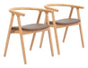 Peker - Dining Chair (Set of 2) - Brown / Natural Zuo Modern