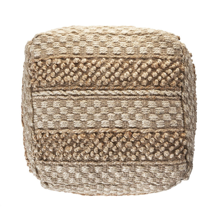 Jute Ottoman Square - Tan