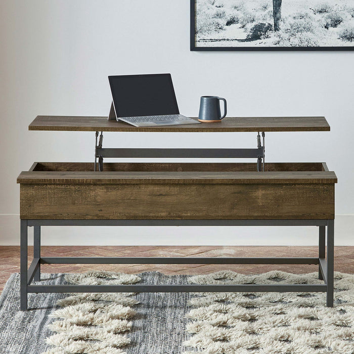 Lift Top Coffee Table With Adjustable Height - Brown Furniture Max