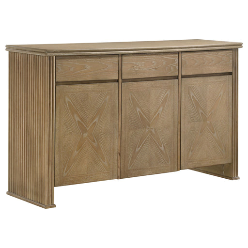 Dreydon - 3 Door Sideboard Server - Light Brown Furniture Max